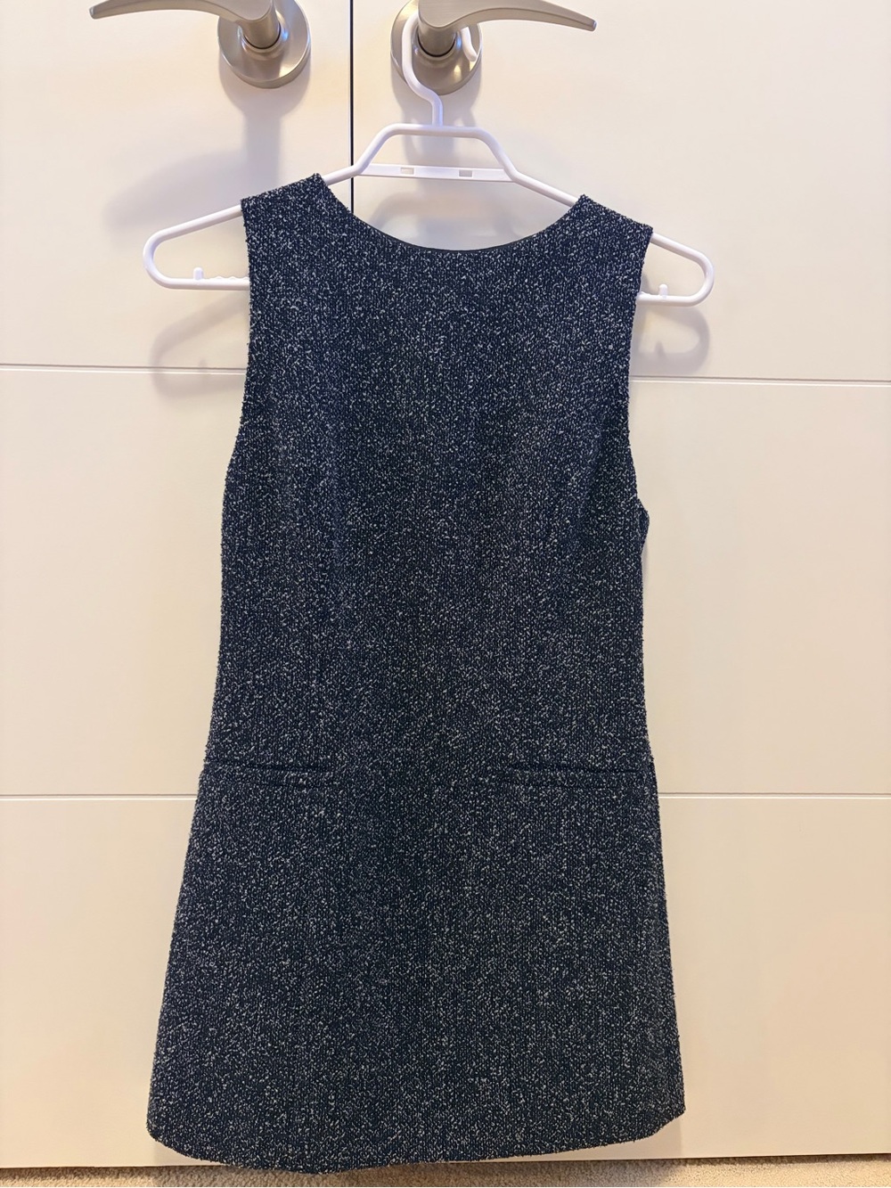 Aritzia Babaton Black Speckled Tweed Sleeveless Dress